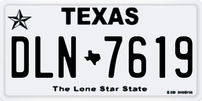 TX license plate DLN7619