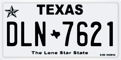 TX license plate DLN7621