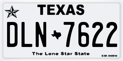 TX license plate DLN7622