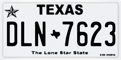 TX license plate DLN7623
