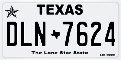TX license plate DLN7624