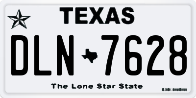 TX license plate DLN7628