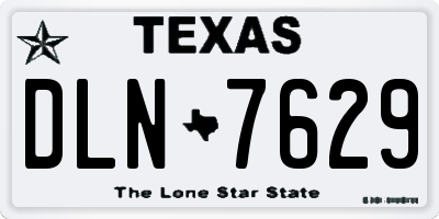 TX license plate DLN7629