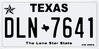 TX license plate DLN7641
