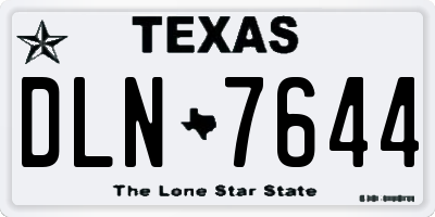 TX license plate DLN7644