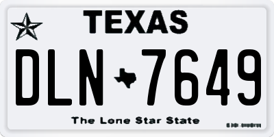 TX license plate DLN7649