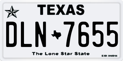 TX license plate DLN7655