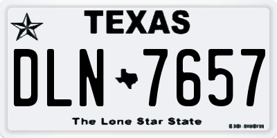 TX license plate DLN7657