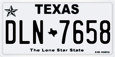 TX license plate DLN7658