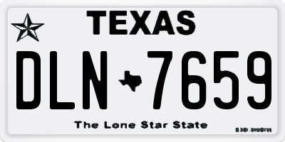 TX license plate DLN7659