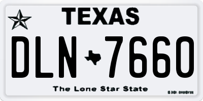 TX license plate DLN7660