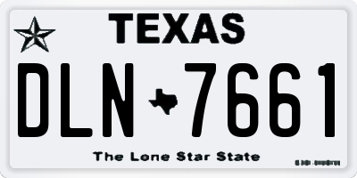 TX license plate DLN7661