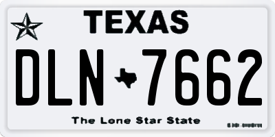 TX license plate DLN7662