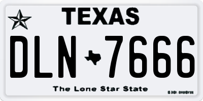 TX license plate DLN7666