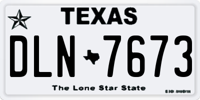 TX license plate DLN7673