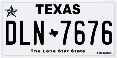 TX license plate DLN7676