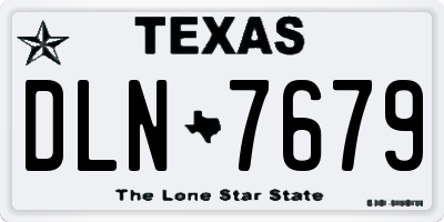 TX license plate DLN7679