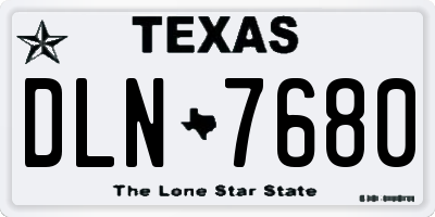 TX license plate DLN7680
