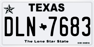 TX license plate DLN7683