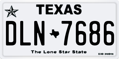 TX license plate DLN7686