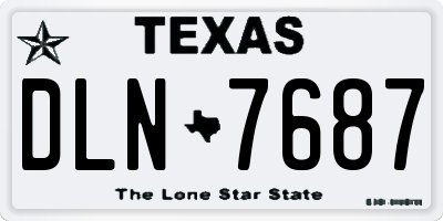 TX license plate DLN7687