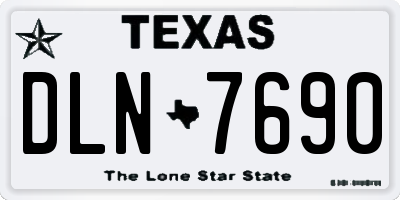 TX license plate DLN7690