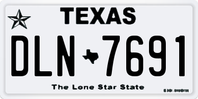 TX license plate DLN7691