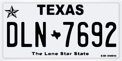 TX license plate DLN7692