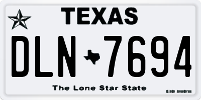 TX license plate DLN7694