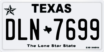 TX license plate DLN7699