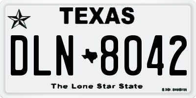 TX license plate DLN8042