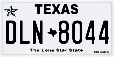 TX license plate DLN8044