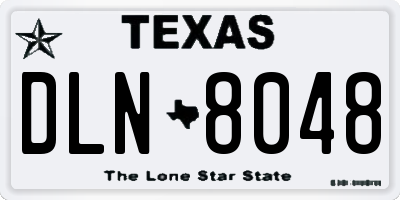 TX license plate DLN8048