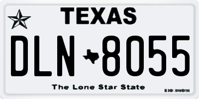 TX license plate DLN8055