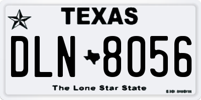 TX license plate DLN8056