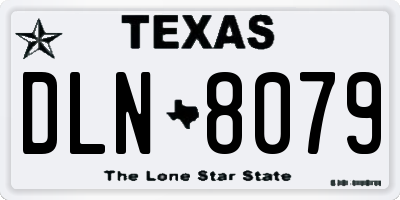 TX license plate DLN8079