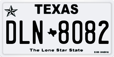 TX license plate DLN8082