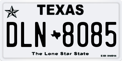TX license plate DLN8085