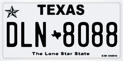 TX license plate DLN8088