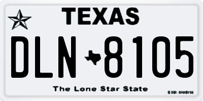 TX license plate DLN8105