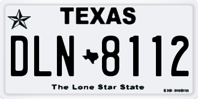TX license plate DLN8112