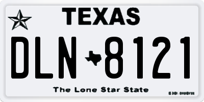 TX license plate DLN8121