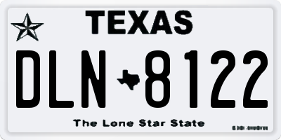 TX license plate DLN8122