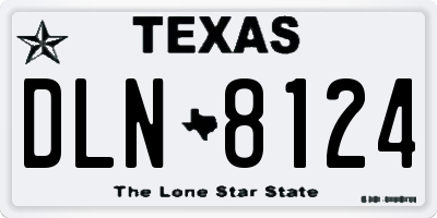 TX license plate DLN8124