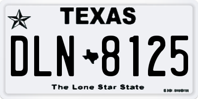 TX license plate DLN8125