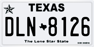 TX license plate DLN8126