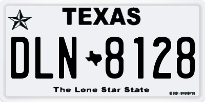 TX license plate DLN8128
