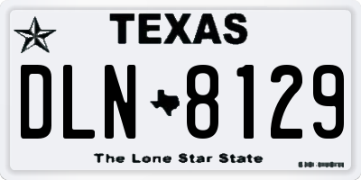 TX license plate DLN8129
