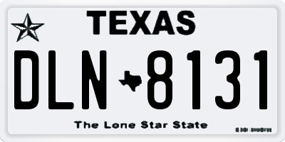 TX license plate DLN8131