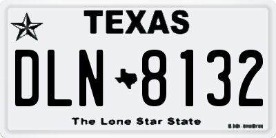 TX license plate DLN8132